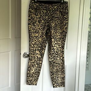 Gold&black animal print jeans